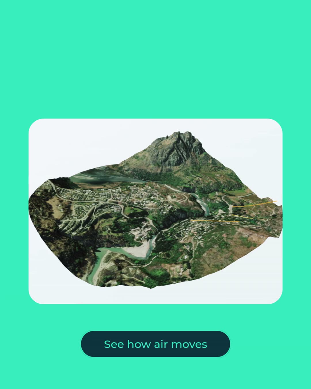 Wind speed assessment over terrain